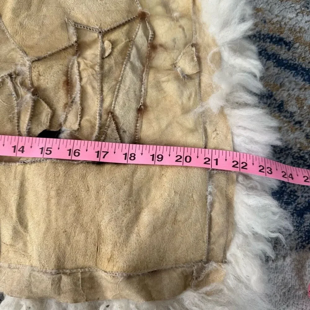 Vintage Peruvian Alpaca Wool Large Tapestry Rug/Hanging Wall Art, 22x32”
